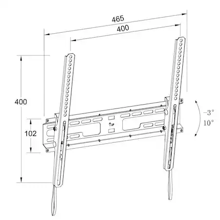Suport TV de perete Well TLS60-WL, fix, 23"- 60" [2]