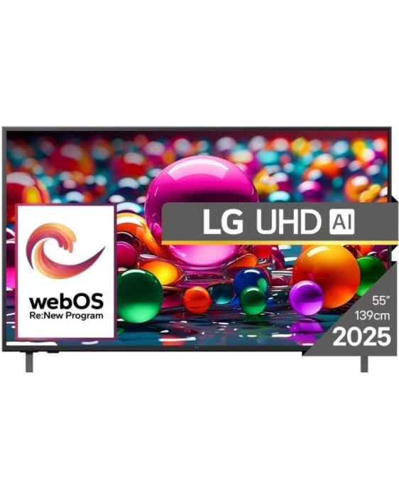 Televizor LG 55UA75003LA, 55" 4K UltraHD TV 4K (3840x2160), DVB-T2/C/S2, webOS 25 Smart, ThinQ AI, procesor Alpha 7 AI, WiFi, HDR10 pro, HLG, ALLM/HGiG, upscaling 4K, 2 55UA75003LA [1]