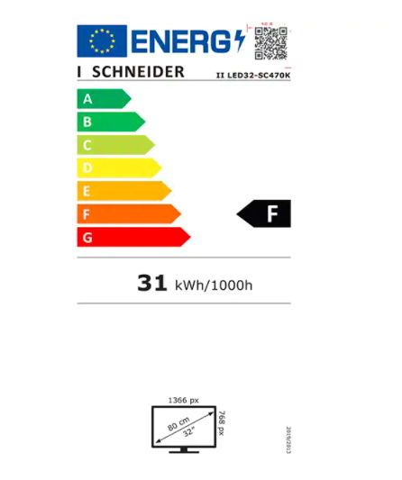 Televizor Schneider 32SC470K, 81 cm, Smart, HD, LED, Clasa F [2]