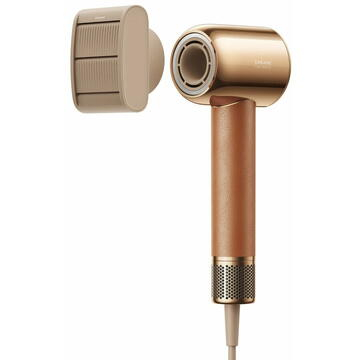 Uscator de par Miracle Dreame, 1600W, viteza aer max.70m/s, 2 trepte flux aer, 4 setari temperatura, 5 accesorii incluse, maro/auriu [7]