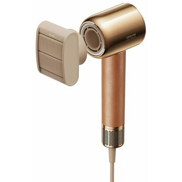 Uscator de par Miracle Dreame, 1600W, viteza aer max.70m/s, 2 trepte flux aer, 4 setari temperatura, 5 accesorii incluse, maro/auriu [6]