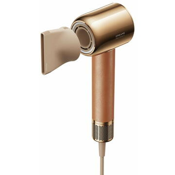 Uscator de par Miracle Dreame, 1600W, viteza aer max.70m/s, 2 trepte flux aer, 4 setari temperatura, 5 accesorii incluse, maro/auriu [5]