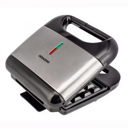 Aparat de facut vafe Daewoo DWM20X, 800 W, placi neaderente, termostat, clapeta de blocare, Inox [2]