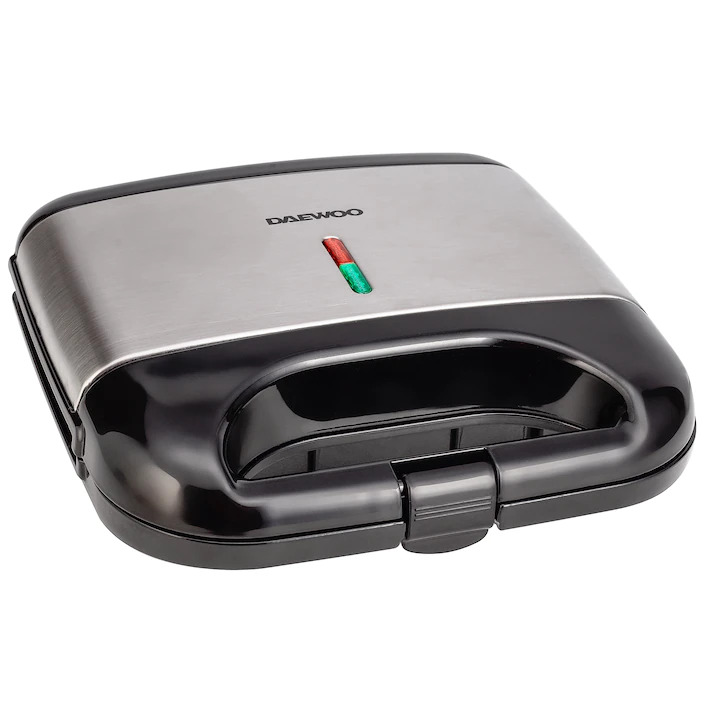 Electrocasnice - Aparat de facut vafe Daewoo DWM20X, 800 W, placi neaderente, termostat, clapeta de blocare, Inox