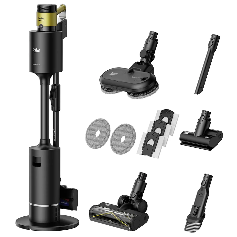 Aspirator vertical BEKO VRT97325VY, 0.5l, 25.2V, autonomie max 60 min, CyclonStorm, negru-galben [1]