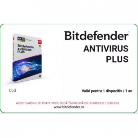 Software - Bitdefender Antivirus Plus 2020, 1users/1year, scratch card, Base Retail AV01ZZCSN1201HEN