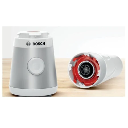 Blender Bosch Vita Power Serie 2 MMB2111T, 450 W, 0.65 l, Cutit Pro Edge, Sistem Pro Performance, sticla ToGo, Silver [3]