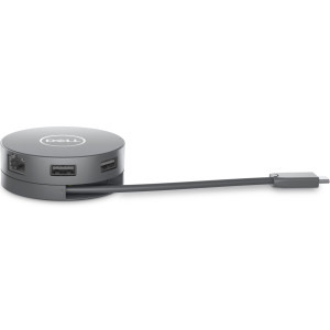 Periferice - DELL DA305, 6-in-1 USB-C Multiport, putere incarcare 90W, 2x USB 3.2, 1x Gigabit LAN, 1x Display port, 1x HDMI, 470-AFKL