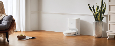 Aspiratoare - Dreame D10 Plus Gen2 aspirator robot 6000Pa, mop 2-în-1, navigație LiDAR, stație auto-golire 4L, baterie 5200mAh, autonomie 285 min, control prin aplicație și comenzi vocale, alb