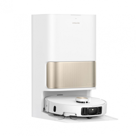 Dreame L40s Pro Ultra aspirator robot 11.000Pa, mop rotativ cu ridicare 10,5 mm, perie laterală extensibilă, navigație AI cu LDS+RGB+LED, stație 4-în-1 (golire, spălare, uscare, reumplere), baterie 5200mAh, autonomie 194 min, control smart, alb RLL74CE-WH [16]