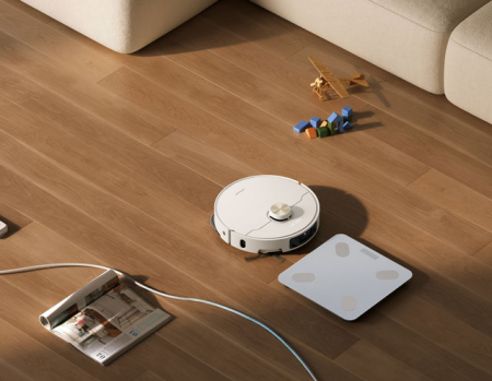 Dreame L40s Pro Ultra aspirator robot 11.000Pa, mop rotativ cu ridicare 10,5 mm, perie laterală extensibilă, navigație AI cu LDS+RGB+LED, stație 4-în-1 (golire, spălare, uscare, reumplere), baterie 5200mAh, autonomie 194 min, control smart, alb RLL74CE-WH [10]