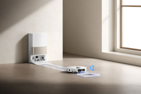 Dreame L40s Pro Ultra aspirator robot 11.000Pa, mop rotativ cu ridicare 10,5 mm, perie laterală extensibilă, navigație AI cu LDS+RGB+LED, stație 4-în-1 (golire, spălare, uscare, reumplere), baterie 5200mAh, autonomie 194 min, control smart, alb RLL74CE-WH [12]