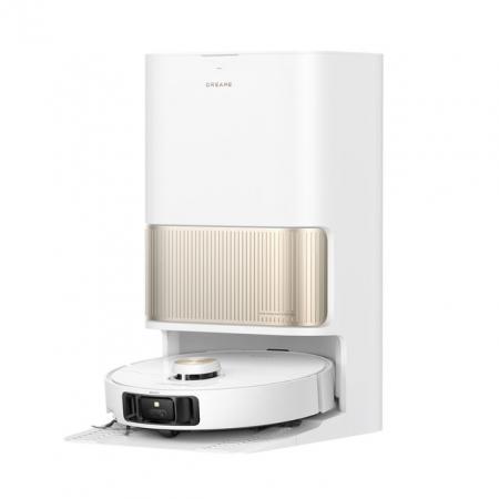 Dreame L40s Pro Ultra aspirator robot 11.000Pa, mop rotativ cu ridicare 10,5 mm, perie laterală extensibilă, navigație AI cu LDS+RGB+LED, stație 4-în-1 (golire, spălare, uscare, reumplere), baterie 5200mAh, autonomie 194 min, control smart, alb RLL74CE-WH [15]
