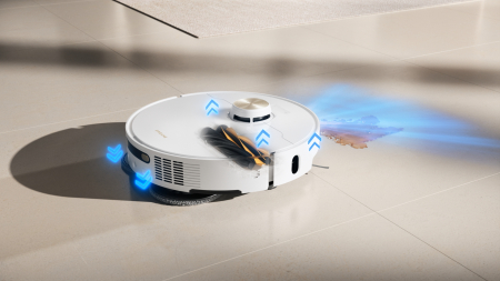 Dreame L40s Pro Ultra aspirator robot 11.000Pa, mop rotativ cu ridicare 10,5 mm, perie laterală extensibilă, navigație AI cu LDS+RGB+LED, stație 4-în-1 (golire, spălare, uscare, reumplere), baterie 5200mAh, autonomie 194 min, control smart, alb RLL74CE-WH [4]