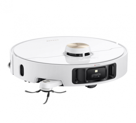 Dreame L40s Pro Ultra aspirator robot 11.000Pa, mop rotativ cu ridicare 10,5 mm, perie laterală extensibilă, navigație AI cu LDS+RGB+LED, stație 4-în-1 (golire, spălare, uscare, reumplere), baterie 5200mAh, autonomie 194 min, control smart, alb RLL74CE-WH [18]