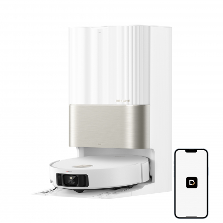 Aspiratoare - Dreame X50 Ultra aspirator robot 7300Pa, mop dual cu ridicare, stație 4-în-1 (golire, spălare, uscare, reumplere), LDS+AI, baterie 6400mAh, autonomie 260 min, control smart,alb   RLX85CE-6-WH