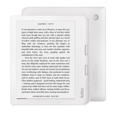 E-Book Reader Kobo Libra 2, Ecran e-ink 7" HD, 300ppi, Procesor 1 GHz, 32GB, Wi-Fi, Bluetooth, Waterproof IPX8 (Alb), N418-KU-WH-K-EP [0]