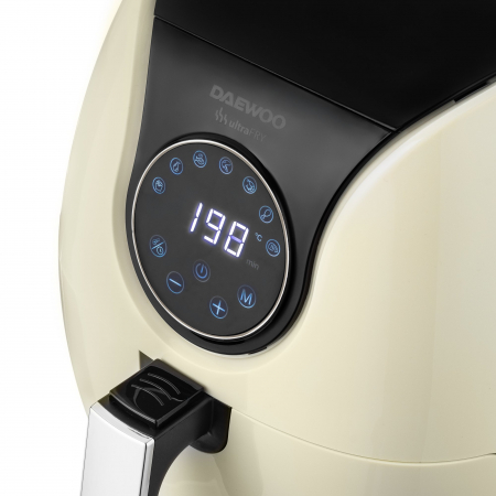 Friteuza fara ulei Daewoo AirFryer DAF2000, 1500 W, 3.6 l, 12 programe, crem [2]