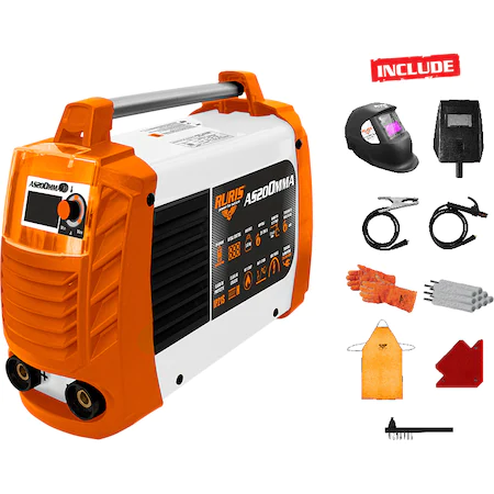 Aparate de sudura - Invertor de sudura Ruris AS200MMA, 20-200 A, 7100 W, 50/60 Hz, 230 V, 2.5 mm - 4 mm diametru electrod, IP21S, accesorii incluse