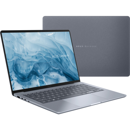 Laptop ASUS 14'' Zenbook 14 UX3480QA-U1071W, WUXGA OLED, Procesor Qualcomm Snapdragon X X1-26-100, 16GB LPDDR5X, 512GB SSD, Qualcomm Adreno, Win 11 Home, Arctic Blue, fara incarcator [5]