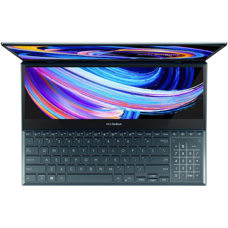 Laptop ASUS Zenbook Pro Duo 15 OLED UX582ZM-H2009X cu procesor Intel® Core™ i9-12900H, 15.6", 4K, 32GB, 1TB SSD, NVIDIA® GeForce® RTX™ 3060, Windows 11 Pro, Celestial Blue [13]