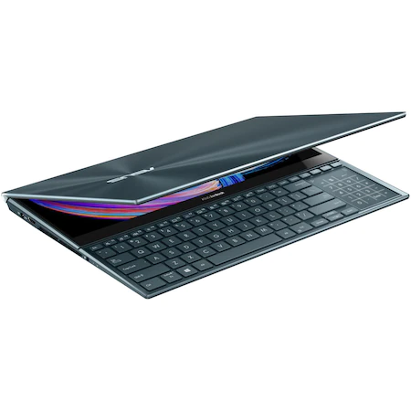 Laptop ASUS Zenbook Pro Duo 15 OLED UX582ZM-H2009X cu procesor Intel® Core™ i9-12900H, 15.6", 4K, 32GB, 1TB SSD, NVIDIA® GeForce® RTX™ 3060, Windows 11 Pro, Celestial Blue [20]