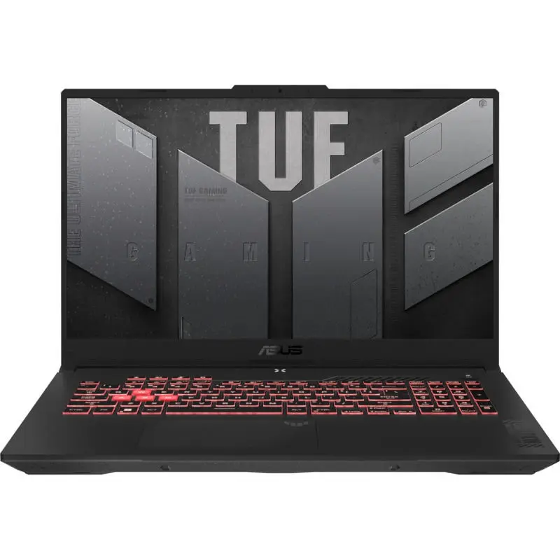 Laptopuri - Laptop Gaming ASUS TUF A17 FA707NUG-HX159 cu procesor AMD Ryzen™ 7 7445HS pana la 4.70 GHz, 17.3", FHD 144Hz, 16GB DDR5, 1TB SSD, GeForce RTX 4050 6GB, No OS, Mecha Gray