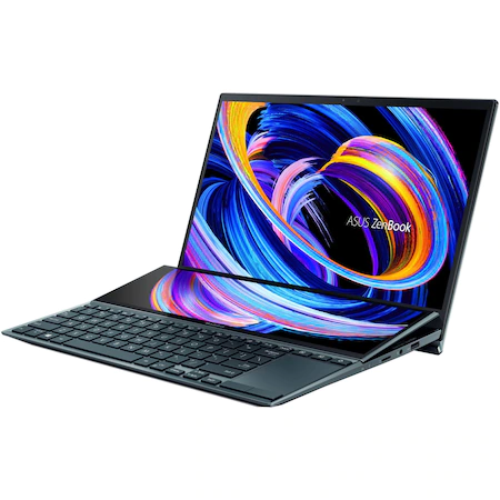 Laptop ultraportabil ASUS ZenBook Duo 14 UX482EG-HY256R cu procesor Intel® Core™ i7-1165G7, 14", Full HD, 16GB, 1TB SSD, NVIDIA® GeForce® MX450 2GB, Windows 10 Pro, Celestial Blue [2]