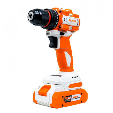 Casă / Grădină - Masina de gaurit si insurubat (bormasina) pe acumulator RURIS RMX1260, 20 V, motor brushless, 2 viteze, 10 mm diametru mandrina, fara acumulator/incarcator, 1260rmx2024