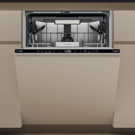 Masini de spalat vase - Masina de spalat vase incorporabila WHIRLPOOL W7I HT58 T, MaxiSpace, 6th Sense, 15 seturi, 8 programe, 60 cm, Clasa B, panou comanda negru