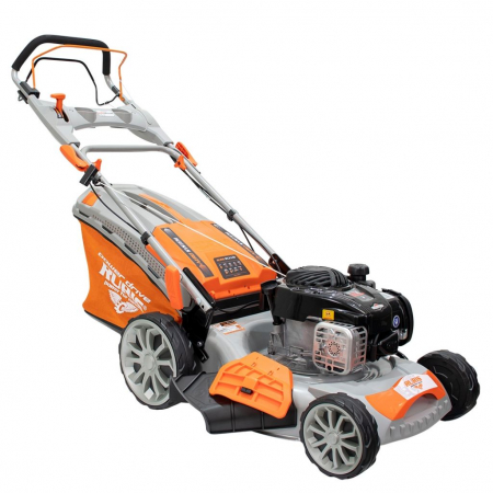 Casă / Grădină - Masina de tuns gazon/iarba autopropulsata pe benzina RURIS RX333S,motor Briggs&Stratton, 3 CP, 140 CC, 4 timpi, 46 cm latime lucru, 25-75 mm inaltime lucru,carcasa metal, 65 l sac colector,rezervor 0.8 l