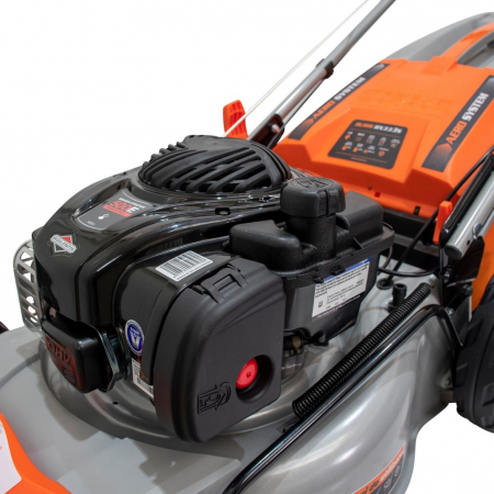 Masina de tuns gazon/iarba autopropulsata pe benzina RURIS RX333S,motor Briggs&Stratton, 3 CP, 140 CC, 4 timpi, 46 cm latime lucru, 25-75 mm inaltime lucru,carcasa metal, 65 l sac colector,rezervor 0.8 l [3]