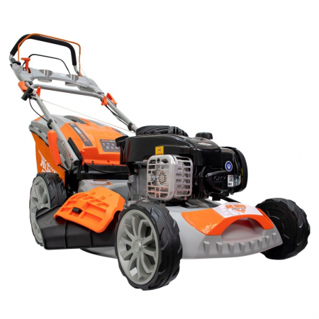 Masina de tuns gazon/iarba autopropulsata pe benzina RURIS RX333S,motor Briggs&Stratton, 3 CP, 140 CC, 4 timpi, 46 cm latime lucru, 25-75 mm inaltime lucru,carcasa metal, 65 l sac colector,rezervor 0.8 l [1]