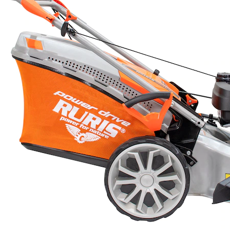 Masina de tuns gazon/iarba autopropulsata pe benzina Ruris rx555s, 5.2 CP, 202 CC, 4 timpi, 53 cm latime lucru, 25-75 mm inaltime lucru,functie mulcire, 65 l sac colector,rezervor 0.9 l [6]