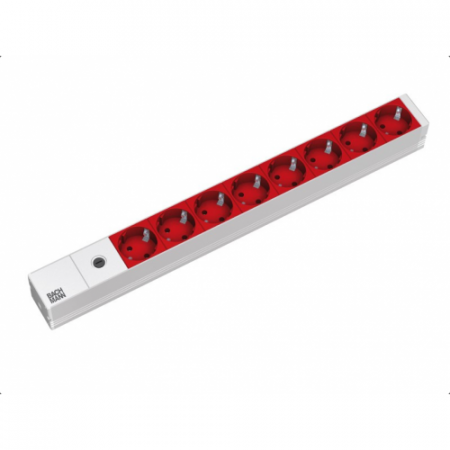 Periferice - PDU Bachmann 333.410, 8x Schuko, White-Red