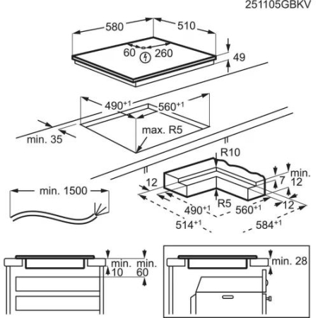 Plita incorporabila AEG TO64IA0AIT, Inductie, 4 arzatoare, Touch control, negru [8]