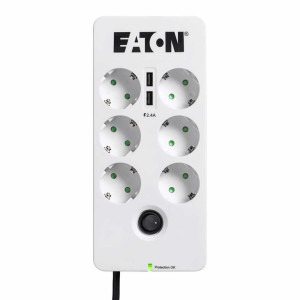 Periferice - Priza/prelungitor Eaton PB6TUD 6x Schuko, 1.5m, White