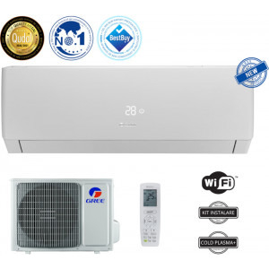 Electrocasnice - Aer conditionat Gree Pulsar GWH18AGD-K6DNA1D, 18000 BTU, A++/A+, Wi-Fi, Inverter, Cold Plasma+, Filtru Catechin, Autocuratare