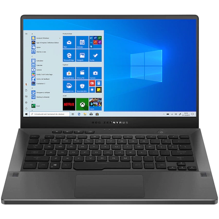 Laptop Gaming ASUS ROG Zephyrus G14 GA401QM-K2030T cu procesor AMD Ryzen™ 9 5900HS, 14", WQHD, 120Hz, 16GB, 1TB SSD, NVIDIA® GeForce RTX™ 3060 6GB, Windows 10 Home, Eclipse Gray AniMe Matrix [0]