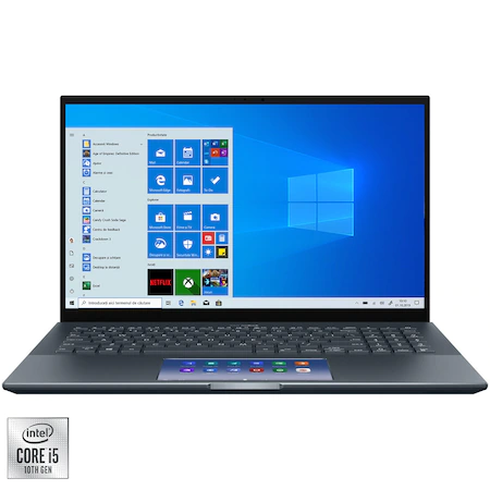 Laptop ASUS Zenbook Pro 15 OLED UX535LI-H2238R cu procesor Intel® Core™ i5-10300H, 15.6", 4K UHD, 16GB, 512GB SSD, NVIDIA® GeForce® GTX 1650 Ti 4GB, Windows 10 Pro, Pine Grey [0]