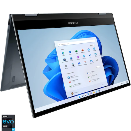 Laptop 2 in 1 ASUS ZenBook Flip 13 OLED UX363EA-HP521X cu proesor Intel® Core™ i7-1165G7, 13.3", OLED, Full HD, 16GB, 1TB SSD, Intel® Iris Xe Graphics, Windows 11 Pro, Pine Grey [0]