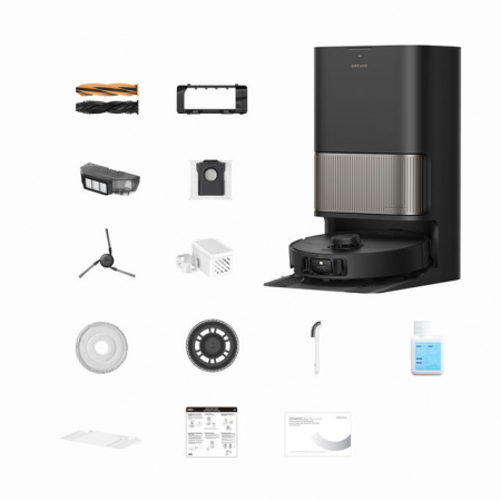 Aspiratoare si accesorii - Robot de aspirare Dreame L40s Pro Ultra RLL74CE-BK, detectare a obstacolelor, depasire obstacol 4CM, perie dubla anti-incurcare, aspirare 19000Pa, negru