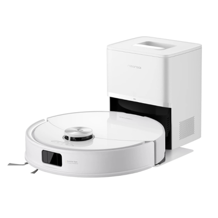 Aspiratoare si accesorii - Robot de aspirare Roborock Q10 PF+ B, aspirator si mop cu statie de golire automata, 10.000 Pa, baterie 5.200 mAh, Autonomie 150 min, Navigatie AI, Recipient praf 2.7L, Lifable Mop, Suport Alexa si Google Home (Alb)