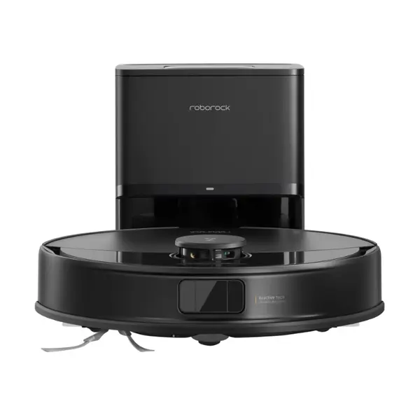 Aspiratoare si accesorii - Robot de aspirare Roborock Q10 PF+ B, aspirator si mop cu statie de golire automata, 10.000 Pa, baterie 5.200 mAh, Autonomie 150 min, Navigatie AI, Recipient praf 2.7L, Lifable Mop, Suport Alexa si Google Home (Negru)