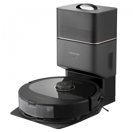 Robot de aspirare Roborock Q8 Max+, Q8MP52-00, aspirator&mop&statie de golire automata RockDock Plus, 59 W, 5500 Pa, autonomie 240 min, mapare 3D, 5200 mAh, recipient praf 770 ml, negru [1]