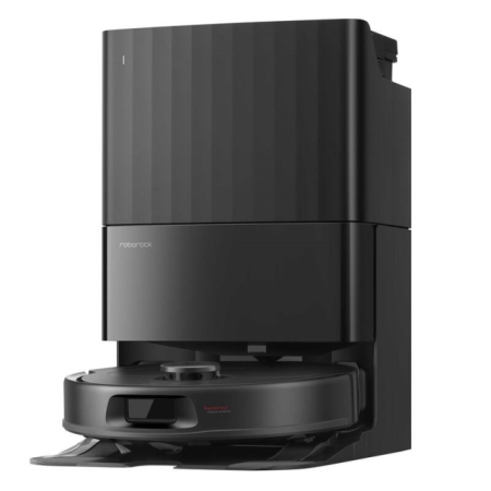 Aspiratoare si accesorii - Robot de aspirare Roborock QR 798 B, aspirator si mop cu statie de golire automata, 10.000 Pa, baterie 5200 mAh, autonomie 180 min, navigatie AI, recipient praf 2.7L, Perie laterala anti-incalcire, perie principala anti-incalcire, SmartCleaning, negru