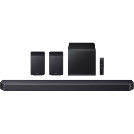 Sisteme Audio & Accesorii - Soundbar Samsung HW-Q930F, 9.1.4, 580W, Bluetooth, Wi-Fi, Subwoofer & Kit wireless, Wireless Dolby Atmos, HDMI eARC, Negru Titan
