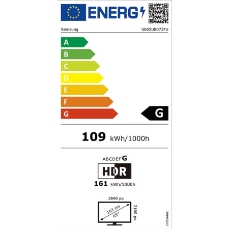 Televizor LED Samsung 165 cm (65") UE65U8072F, Ultra HD 4K, Smart TV, WiFi, CI+ [6]