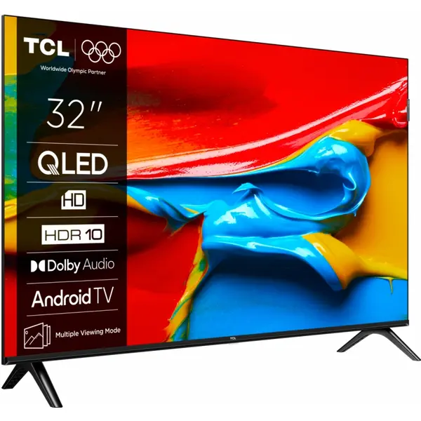 Televizor QLED TCL 80 cm (32") 32V4C, HD Ready, Smart TV, WiFi, CI+ [1]