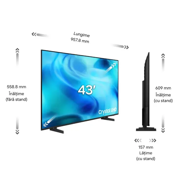 Televizor SAMSUNG LED 43U8072H, 108 cm, Smart, 4K Ultra HD, Clasa F (Model 2026) [3]